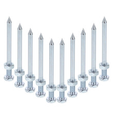 50Pcs Silver Metal Spiked Lawn Aerator Shoes Pegs for Soil Aeration