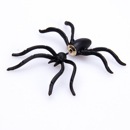 5Pcs Creative Black Spider Earrings Halloween Punk Ear Accessories 2
