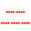 10Pcs Handheld Red Percussion Balls ABS Shaker Instrument for Music 8