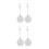 4Pcs Steel Retractable Safety Cable Lock for Electronics Storage White 9