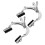6Pcs Folding Bike Front Brake Caliper Silver Alloy Durable Clamp Set 2