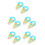 5Sets Assorted Color Plastic Pompom Makers Small and Large Yarn Tools 8