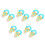 5Sets Assorted Color Plastic Pompom Makers Small and Large Yarn Tools 6