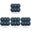 4Sets Black Barrier Mulch Fabric Garden Weed Control Cover with Stakes 4