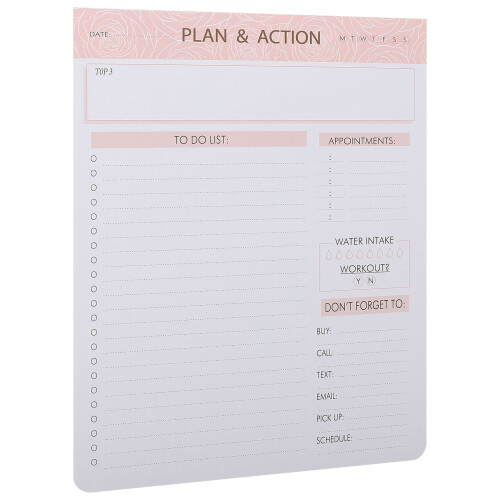5Pcs Convenient to Do List Pad Paper Multi-Use Notepads