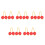 10Pcs Handheld Red Percussion Balls ABS Shaker Instrument for Music 6