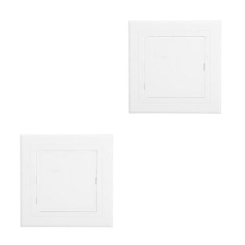2Pcs White ABS Plastic Access Panel Cover Dustproof Water Resistant 2
