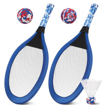 2Pairs Eva Kids Tennis Racket Blue Durable Set for Parent-Child Games