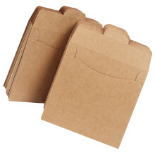 300Pcs Light Brown Kraft Paper Cd Sleeves Vintage Elegant Design