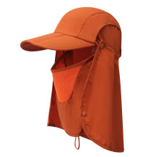 5Pcs Portable Brown Sun Hat Neck Flap Breathable Outdoor Hat