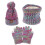 3Pièces Ensemble Violet Bonnet Hiver 2