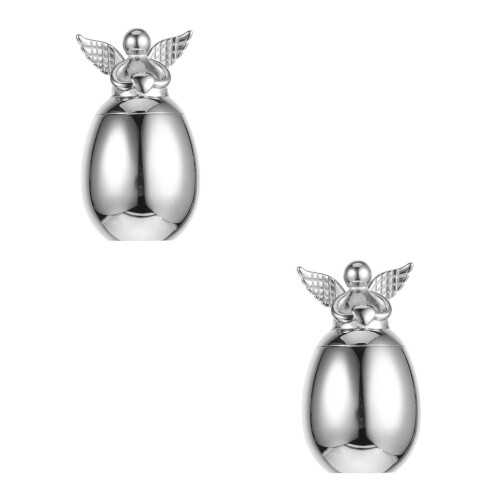 2Stk Tierasche Urne Silber Kompakt Mit Dichtem Deckel 2