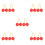 10Pcs Handheld Red Percussion Balls ABS Shaker Instrument for Music 7