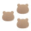 3Pcs Wooden Clay Mold Pottery Tools Bear Shape Plate Form Handbuilding 8