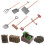 3Sets Plastic Miniature Farm Tool Set with Carrot Fork Brush for Kids 2