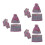3Pièces Ensemble Violet Bonnet Hiver 4