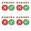32Pcs Portable Multi Color Plastic Handheld Classroom Signal Boards 9