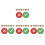 32Pcs Portable Multi Color Plastic Handheld Classroom Signal Boards 10