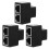 12Pcs Black Lan Splitter Ethernet Cable Adapter Dual Female Connector 1