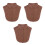3Pcs Women's Faux Collar Brown Detachable Blouse Shirt Attachments 10