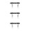 3Sets Wall Mount Bracket Space-Saving Black Small TV Holder 7