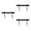 3Sets Wall Mount Bracket Space-Saving Black Small TV Holder 6