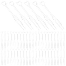 2000Pcs Clear Plastic Buffet Forks Mini Dessert Picks for Party Snacks
