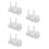 10Pcs Smooth Movement White Plastic Rubber Walker Wheel Replacements 5