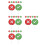 32Pcs Portable Multi Color Plastic Handheld Classroom Signal Boards 7