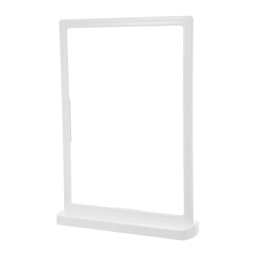 3Pcs White Plastic Sign Holder Table Menu Display Stand for Office Use 1