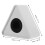 White Triangular ABS Mic Logo Flag with Large Logo Display 2