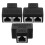 12Pcs Black Lan Splitter Ethernet Cable Adapter Dual Female Connector 3