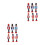12Pcs Painted Wooden Nutcracker Puppet Hanging Xmas Ornaments 5