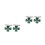 4Pcs Green Alloy Four Leaf Cufflinks Shamrock Jewelry 4