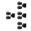 12Pcs Black Lan Splitter Ethernet Cable Adapter Dual Female Connector 8