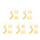 60Pcs Golden Graduation Tassel Pendant for Caps Polyester Metal Charm 4