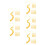 60Pcs Golden Graduation Tassel Pendant for Caps Polyester Metal Charm 8