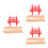 3Sets Wooden Toy Train Bridge Accessories Kit Flexible Track Switch 9