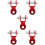 5Pcs Motorcycle Shock Absorber Riser Red Aluminum Rear Shock Extender 10