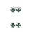 4Pcs Green Alloy Four Leaf Cufflinks Shamrock Jewelry 8