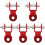 5Pcs Motorcycle Shock Absorber Riser Red Aluminum Rear Shock Extender 4