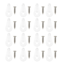 100Pcs Plastic Glass Fixing Clips with Screws for 4Mm Panels