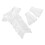 4Sets Soft White Polyester Lace Collar and Costume Wrist Cuffs Set 3