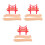 3Sets Wooden Toy Train Bridge Accessories Kit Flexible Track Switch 7