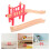 3Sets Wooden Toy Train Bridge Accessories Kit Flexible Track Switch 10