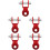 5Pcs Motorcycle Shock Absorber Riser Red Aluminum Rear Shock Extender 8