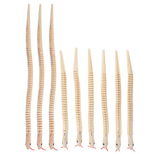 45Pcs Khaki Wood Snake Toys for Kids Realistic Texture DIY Crafts
