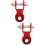 2Pcs Motorcycle Shock Absorber Riser Red Aluminum Rear Shock Extender 8