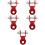 5Pcs Motorcycle Shock Absorber Riser Red Aluminum Rear Shock Extender 9