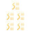 60Pcs Golden Graduation Tassel Pendant for Caps Polyester Metal Charm 3